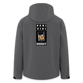 Veni Vidi Whisky - Veste softshell homme en polyester recyclé Stanley/Stella - charbon - Dos - AI Model Male 185 light (185cm)