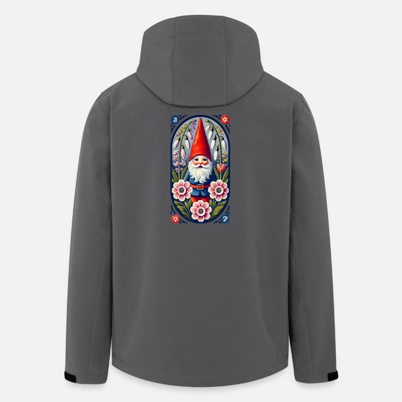 Skurrile Gartenzwerg-Illustration - Recycelte Männer Softshell-Jacke von Stanley/Stella - Anthrazit