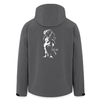 Cavalier King Charles Spaniel Hunde Hund Wilsigns - Recycelte Männer Softshell-Jacke von Stanley/Stella - Anthrazit - Hinten - AI Model Male 185 light (185cm)