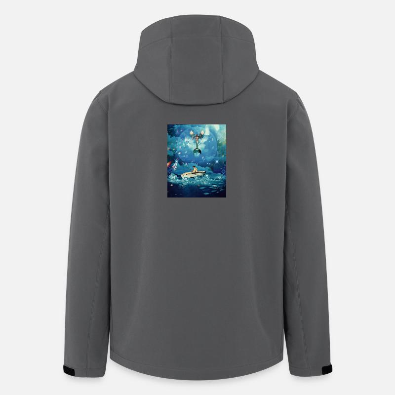 Magischer Ozean - Recycelte Männer Softshell-Jacke von Stanley/Stella - Anthrazit