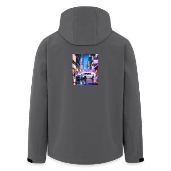 GTR Tokyo Drift - Men’s Recycled Softshell Jacket by Stanley/Stella - anthracite - Back - AI Model Male 185 light (185cm)