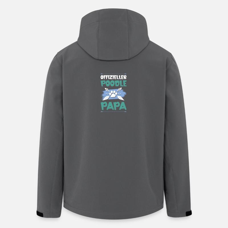 pudel hunde papa - Recycelte Männer Softshell-Jacke von Stanley/Stella - Anthrazit