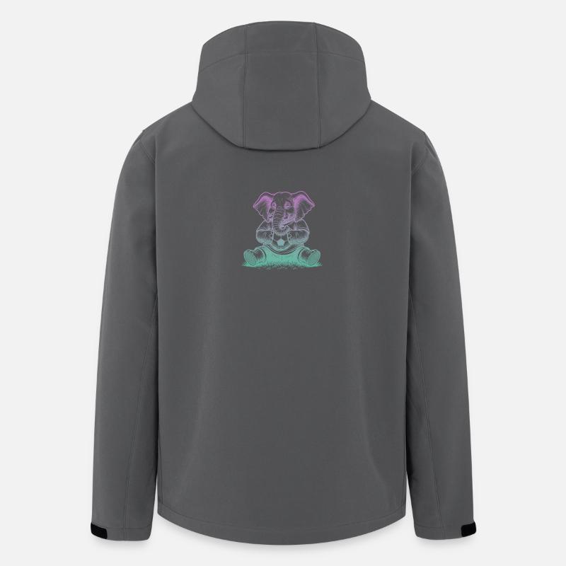 Fußball Elefant - Recycelte Männer Softshell-Jacke von Stanley/Stella - Anthrazit