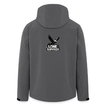 LONE SURVIVOR | Post-Apocalyptic Raven Design - Men’s Recycled Softshell Jacket by Stanley/Stella - anthracite - Back - AI Model Male 185 light (185cm)