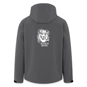 Loved by an Australian Shepherd Hunde Wilsigns - Recycelte Männer Softshell-Jacke von Stanley/Stella - Anthrazit - Hinten - AI Model Male 185 light (185cm)