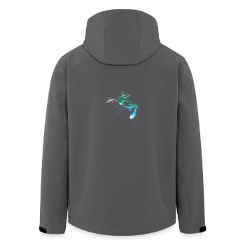 Splash art Marine Dinosaur mosasaurus - Recycelte Männer Softshell-Jacke von Stanley/Stella - Anthrazit - Hinten - AI Model Male 185 light (185cm)