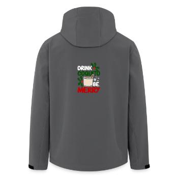 Puerto Rico Christmas Drink coquito be berry - Recycelte Männer Softshell-Jacke von Stanley/Stella - Anthrazit - Hinten - AI Model Male 185 light (185cm)