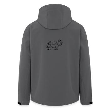 rhinoceros - Men’s Recycled Softshell Jacket by Stanley/Stella - anthracite - Back - AI Model Male 185 light (185cm)