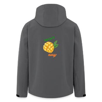 nimmt zwei zur Mango - Recycelte Männer Softshell-Jacke von Stanley/Stella - Anthrazit - Hinten - AI Model Male 185 light (185cm)