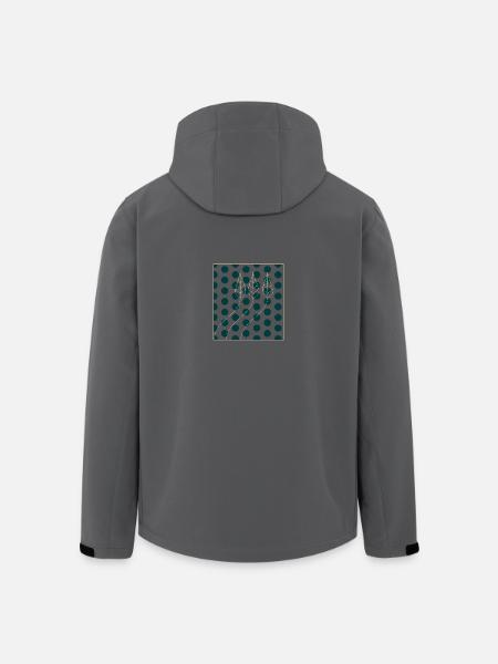 Pflanzenmuster Punkte - Recycelte Männer Softshell-Jacke von Stanley/Stella - Anthrazit