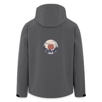 Kreis Natur Geschenk Shirt - Recycelte Männer Softshell-Jacke von Stanley/Stella - Anthrazit - Hinten - AI Model Male 185 light (185cm)
