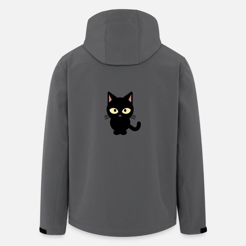 Schwarze Katze - Recycelte Männer Softshell-Jacke von Stanley/Stella - Anthrazit