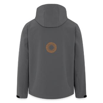 Orange Zyklus - Recycelte Männer Softshell-Jacke von Stanley/Stella - Anthrazit - Hinten - AI Model Male 185 light (185cm)