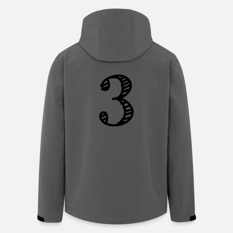 3 JAHRE. 3. JAHRESTAG. GEBURTSTAG 3 JAHRE. 3 - Recycelte Männer Softshell-Jacke von Stanley/Stella - Anthrazit