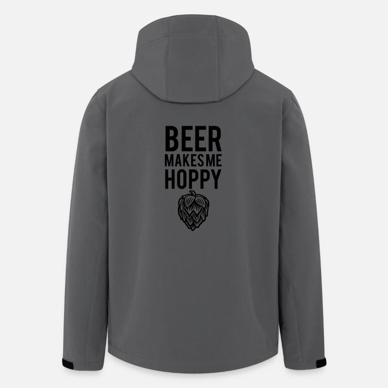 Beer makes me Hoppy - Recycelte Männer Softshell-Jacke von Stanley/Stella - Anthrazit