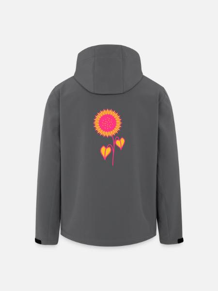 Sonnenblume pink - Recycelte Männer Softshell-Jacke von Stanley/Stella - Anthrazit