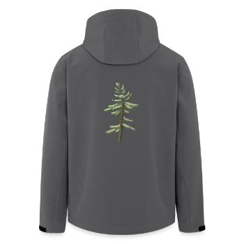 forest woods woodland wald tree baumstamm104 - Recycelte Männer Softshell-Jacke von Stanley/Stella - Anthrazit - Hinten - AI Model Male 185 light (185cm)