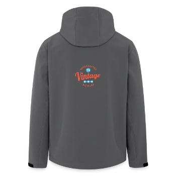 handcrafted vintage bicycles - Fahrrad - Recycelte Männer Softshell-Jacke von Stanley/Stella - Anthrazit - Hinten - AI Model Male 185 light (185cm)