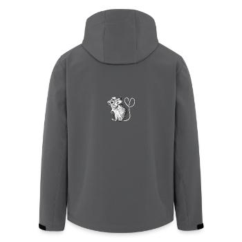 LoveMouse - Recycelte Männer Softshell-Jacke von Stanley/Stella - Anthrazit - Hinten - AI Model Male 185 light (185cm)