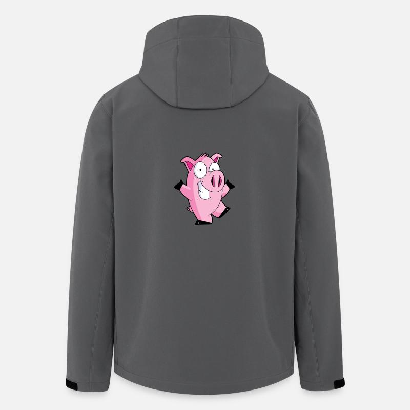 Pig - Men’s Recycled Softshell Jacket by Stanley/Stella - anthracite