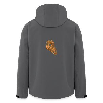 Spitze Schädel - Recycelte Männer Softshell-Jacke von Stanley/Stella - Anthrazit - Hinten - AI Model Male 185 light (185cm)