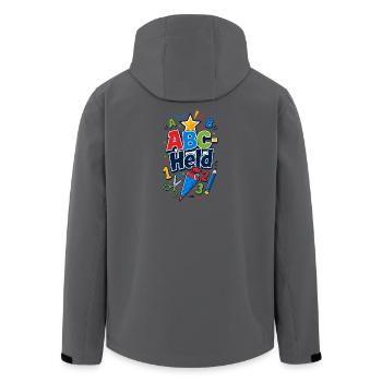 Back to school school child - Men’s Recycled Softshell Jacket by Stanley/Stella - anthracite - Back - AI Model Male 185 light (185cm)