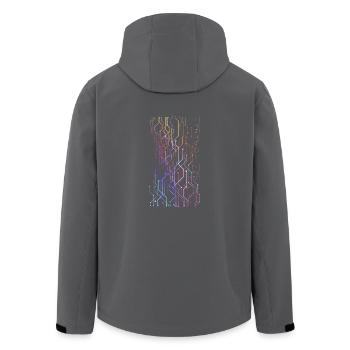 Geometrik Grafik - Recycelte Männer Softshell-Jacke von Stanley/Stella - Anthrazit - Hinten - AI Model Male 185 light (185cm)
