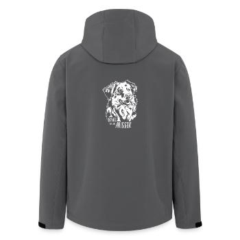 Australian Shepherd loved by an Aussie Wilsigns - Recycelte Männer Softshell-Jacke von Stanley/Stella - Anthrazit - Hinten - AI Model Male 185 light (185cm)