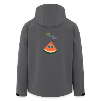 Funny Melon - Fresh Summer Vibes - Geschenkidee - Recycelte Männer Softshell-Jacke von Stanley/Stella - Anthrazit - Hinten - AI Model Male 185 light (185cm)