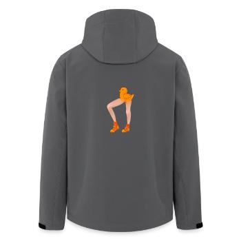 DUCK - Recycelte Männer Softshell-Jacke von Stanley/Stella - Anthrazit - Hinten - AI Model Male 185 light (185cm)