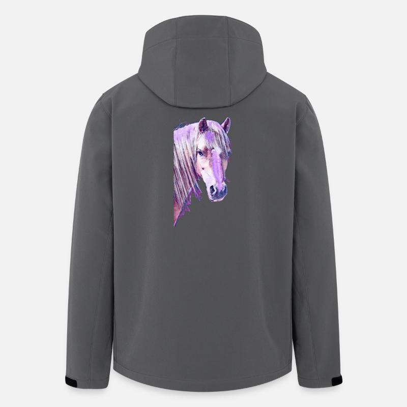 Welsh Pony - Recycelte Männer Softshell-Jacke von Stanley/Stella - Anthrazit