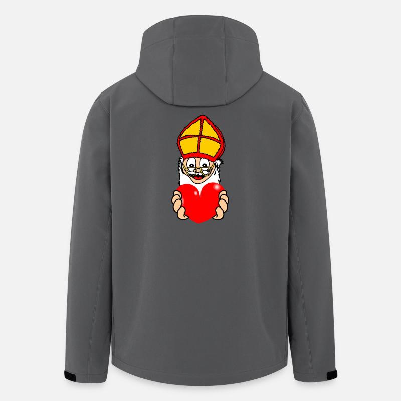 Sinterklaas mit Herz - Recycelte Männer Softshell-Jacke von Stanley/Stella - Anthrazit