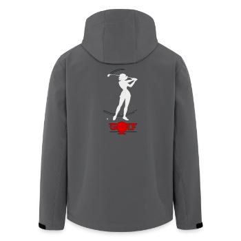 Retro golfer - Men’s Recycled Softshell Jacket by Stanley/Stella - anthracite - Back - AI Model Male 185 light (185cm)