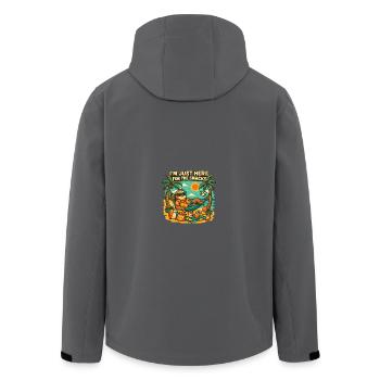 Snack-Liebender Faultier am Strand - Recycelte Männer Softshell-Jacke von Stanley/Stella - Anthrazit - Hinten - AI Model Male 185 light (185cm)