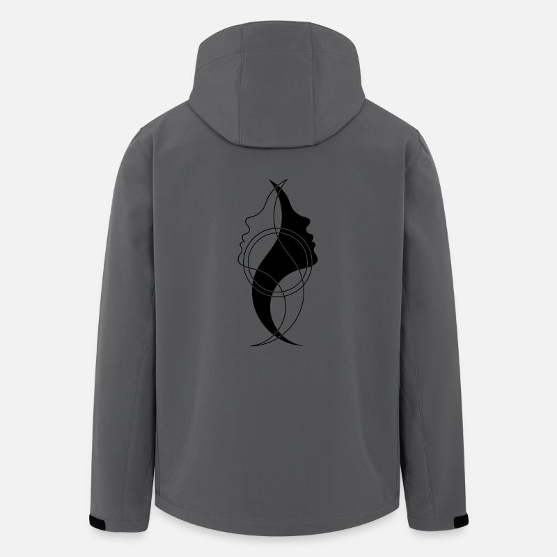 Face - Abstract Face - Men’s Recycled Softshell Jacket by Stanley/Stella - anthracite