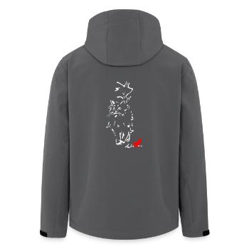 CAT LONG HAIR - Recycelte Männer Softshell-Jacke von Stanley/Stella - Anthrazit - Hinten - AI Model Male 185 light (185cm)