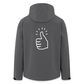 Daumen hoch - Recycelte Männer Softshell-Jacke von Stanley/Stella - Anthrazit - Hinten - AI Model Male 185 light (185cm)