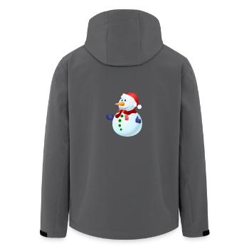 SCHNEEMANN - Recycelte Männer Softshell-Jacke von Stanley/Stella - Anthrazit - Hinten - AI Model Male 185 light (185cm)