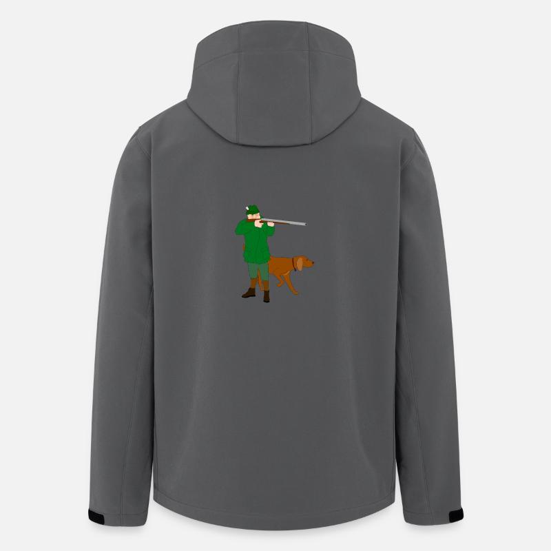 Jagd, Hund, Jäger - Recycelte Männer Softshell-Jacke von Stanley/Stella - Anthrazit