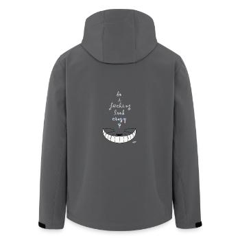 Alice verrückt Katze - Recycelte Männer Softshell-Jacke von Stanley/Stella - Anthrazit - Hinten - AI Model Male 185 light (185cm)