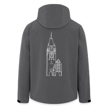 Martinstor Freiburg - Recycelte Männer Softshell-Jacke von Stanley/Stella - Anthrazit - Hinten - AI Model Male 185 light (185cm)