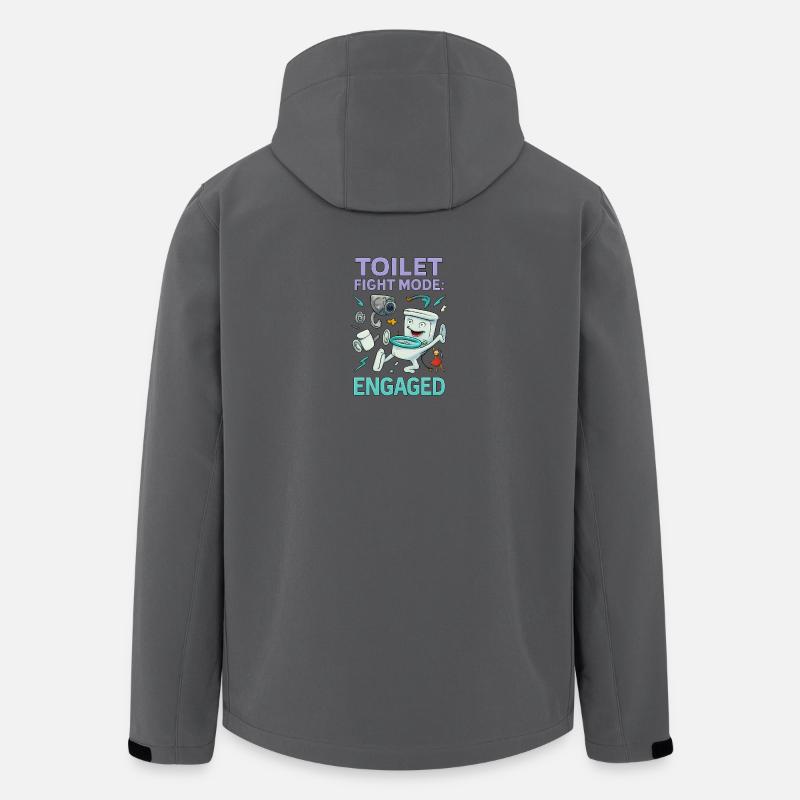 Toilettenkampf-Modus – Absurdes Hirnfäule-Design - Recycelte Männer Softshell-Jacke von Stanley/Stella - Anthrazit