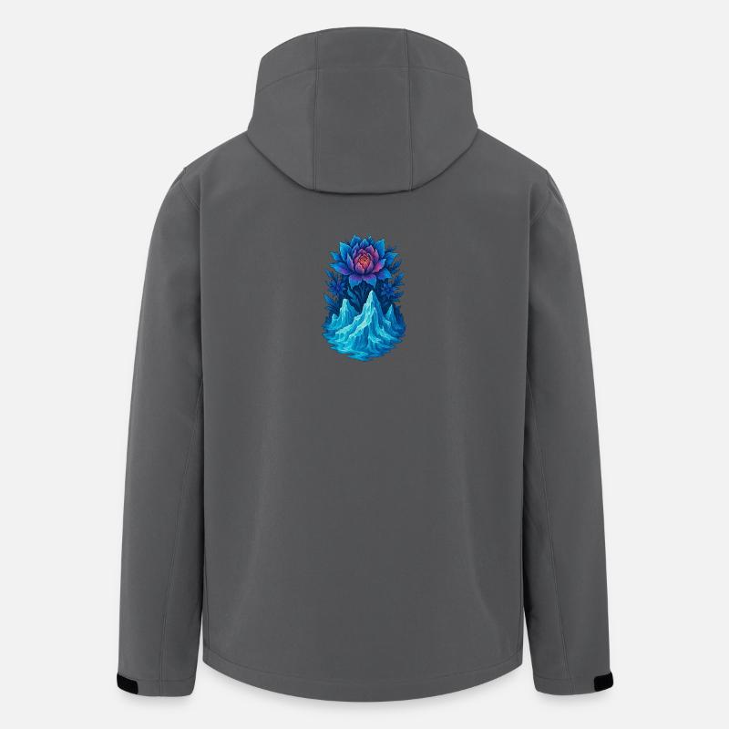 Gletscherblüte - Recycelte Männer Softshell-Jacke von Stanley/Stella - Anthrazit