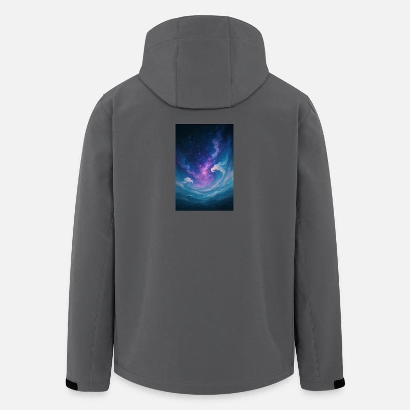 The Wave Universe - Men’s Recycled Softshell Jacket by Stanley/Stella - anthracite