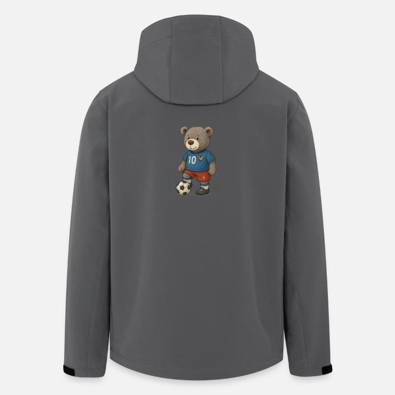 Lord Petzi Bear Soccer Player - Men’s Recycled Softshell Jacket by Stanley/Stella - anthracite