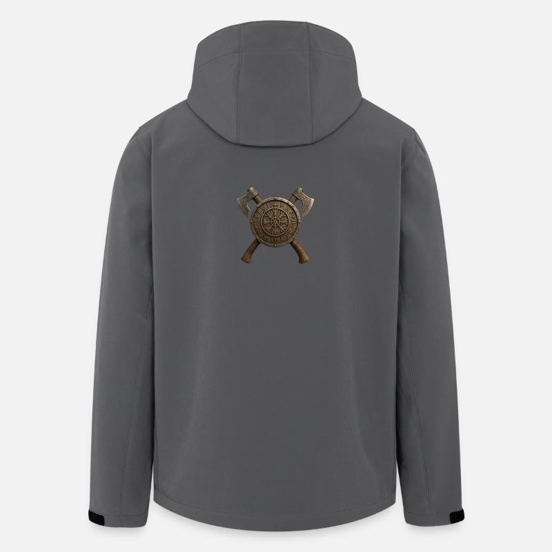 Viking Schild mit Runenkranz - Recycelte Männer Softshell-Jacke von Stanley/Stella - Anthrazit