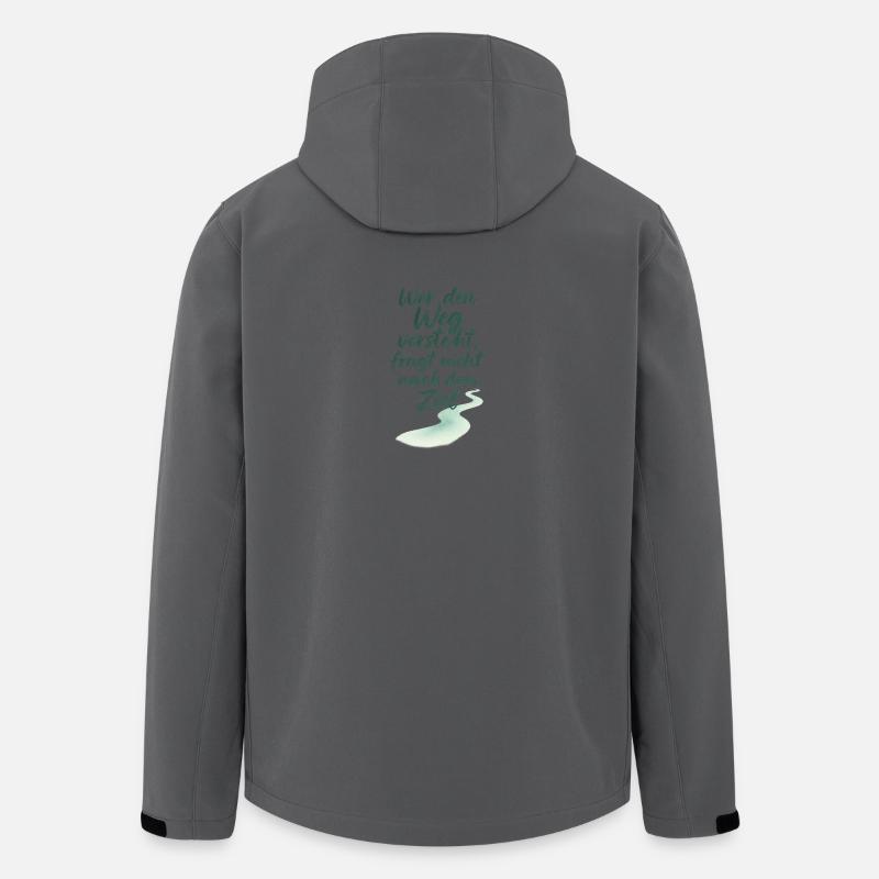 Motivational quote with waterway elements - Men’s Recycled Softshell Jacket by Stanley/Stella - anthracite