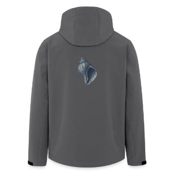 Elegant Nautical Shell Illustration - Men’s Recycled Softshell Jacket by Stanley/Stella - anthracite - Back - AI Model Male 185 light (185cm)