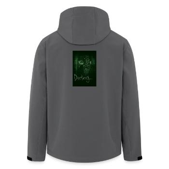 Eddie Gluskin Nachtsichtgerät 'Darling' Horror-Design - Recycelte Männer Softshell-Jacke von Stanley/Stella - Anthrazit - Hinten - AI Model Male 185 light (185cm)