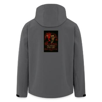 Gothic Dracula – Children of the Night Tee - Men’s Recycled Softshell Jacket by Stanley/Stella - anthracite - Back - AI Model Male 185 light (185cm)